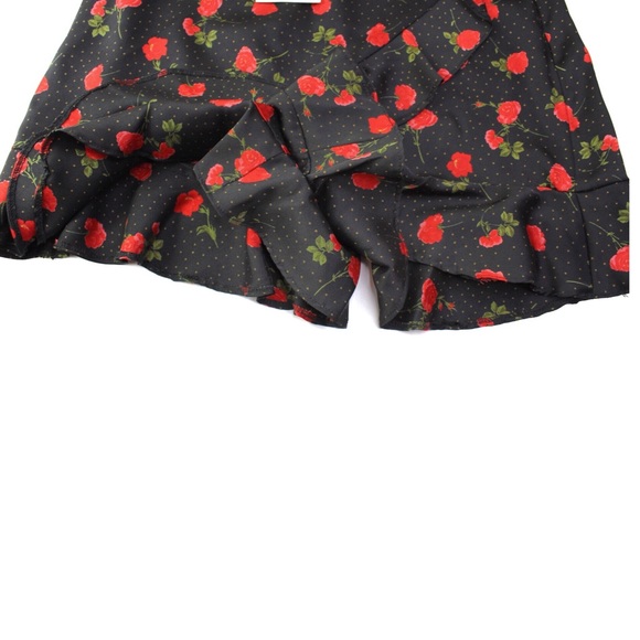 Zara NWT Bermuda Floral Print Satin Feel Shorts S - Picture 7 of 11